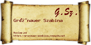 Grünauer Szabina névjegykártya