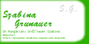 szabina grunauer business card